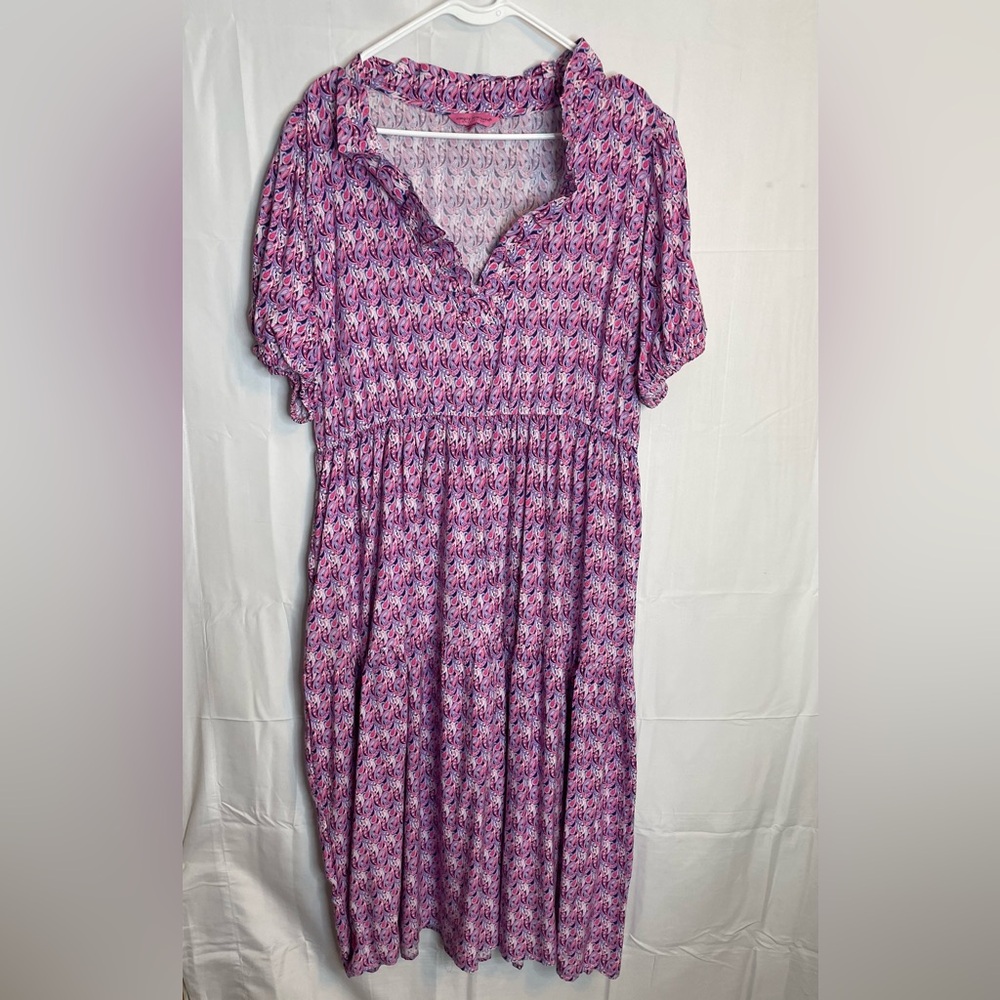 Simply Southern Pink and Purple Midi Dress
